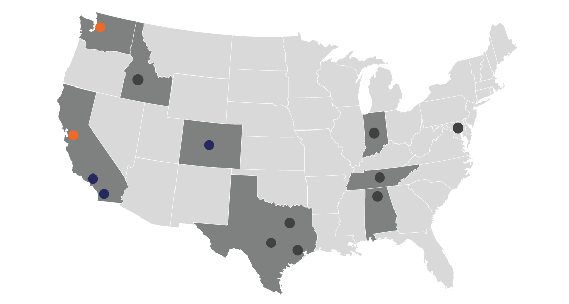 Connected Hubs map