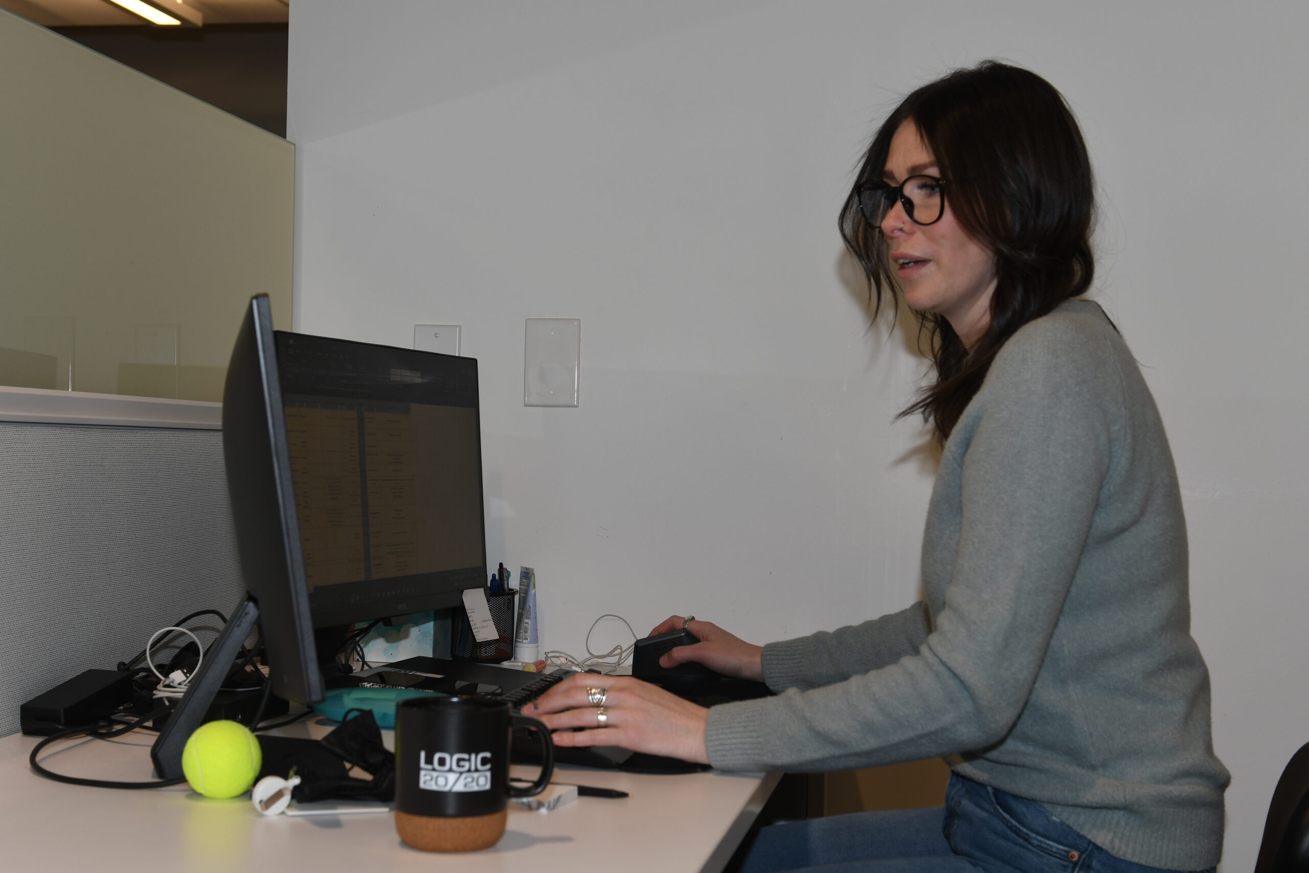 Woman on computer