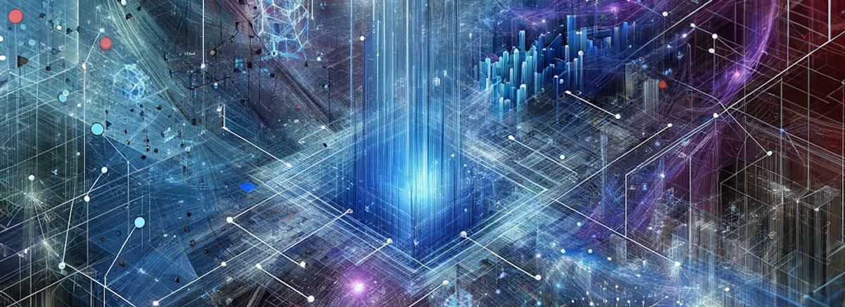 abstract image representing movement of data and creation of analytics