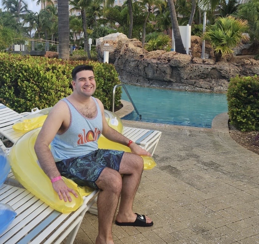 photo of Ross Mesnick at poolside