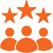 icon representing positive customer experience