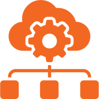 icon representing cloud infrastructure