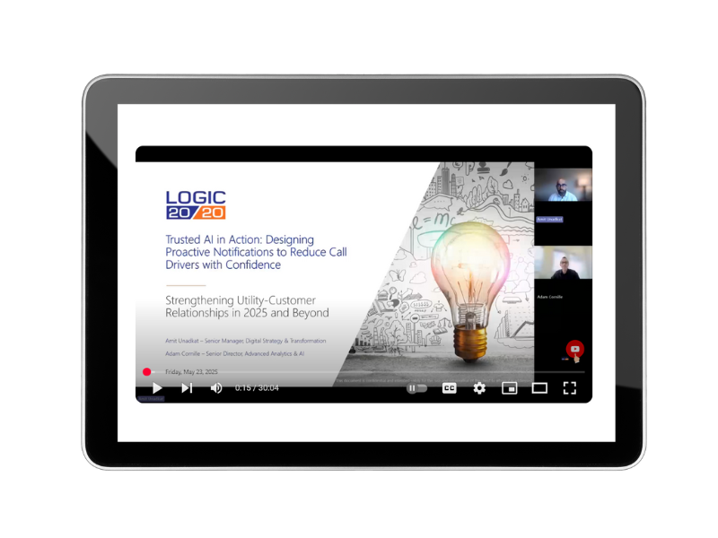 Trusted AI webinar mockup Trusted AI webinar being viewed on tablet