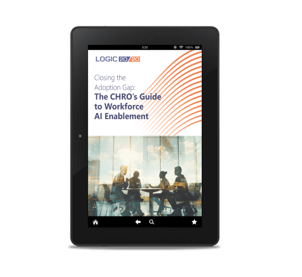 CHRO AI Enablement guide on a tablet device