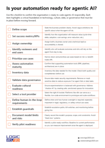 Checklist: Is your automation ready for agentic AI?