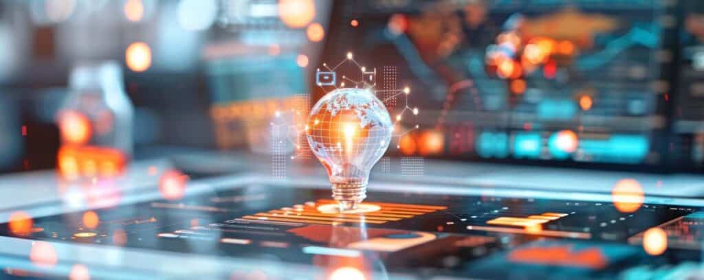 abstract image representing AI-driven business transformation