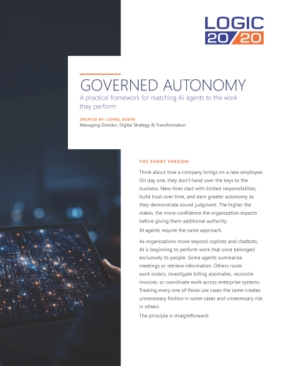 Governed autonomy: A practical framework for matching AI agents to the work they perform