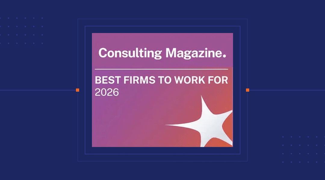 banner featuring the Consulting Magazine Best Firms to Work For 2026 badge