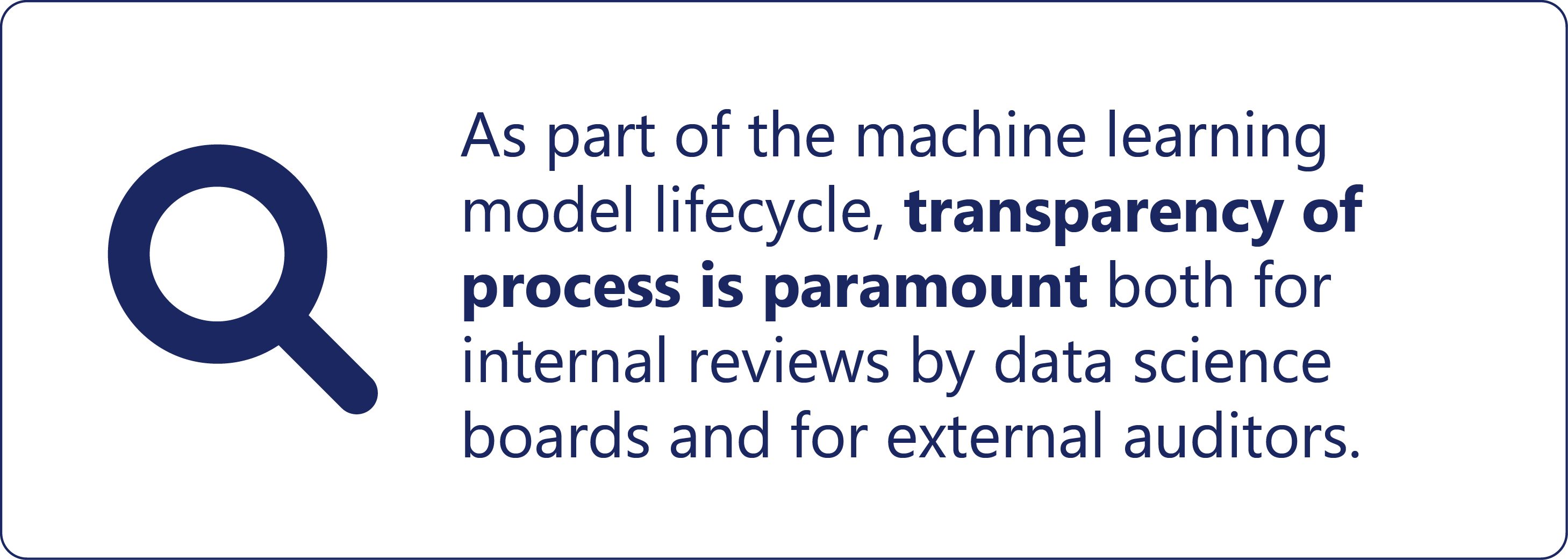 transparency of machine learning model lifecycle process